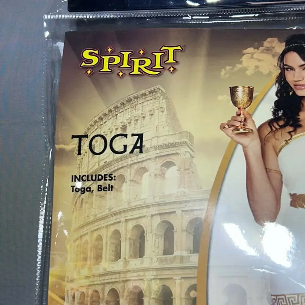 Spirit Halloween Adult Toga Dress Costume, Size Small 4-6 - Picture 5 of 5